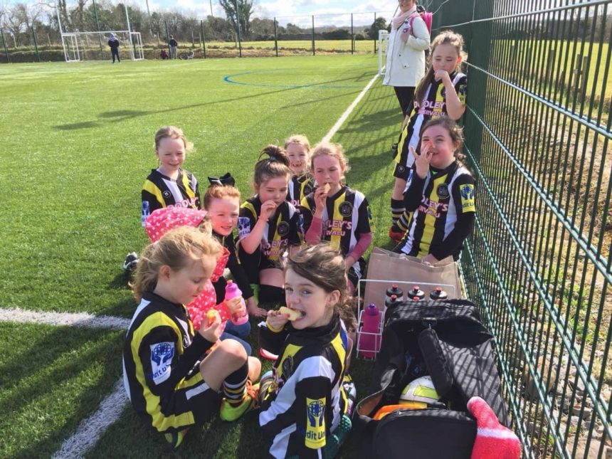 U8 Girls playing Kilcornan